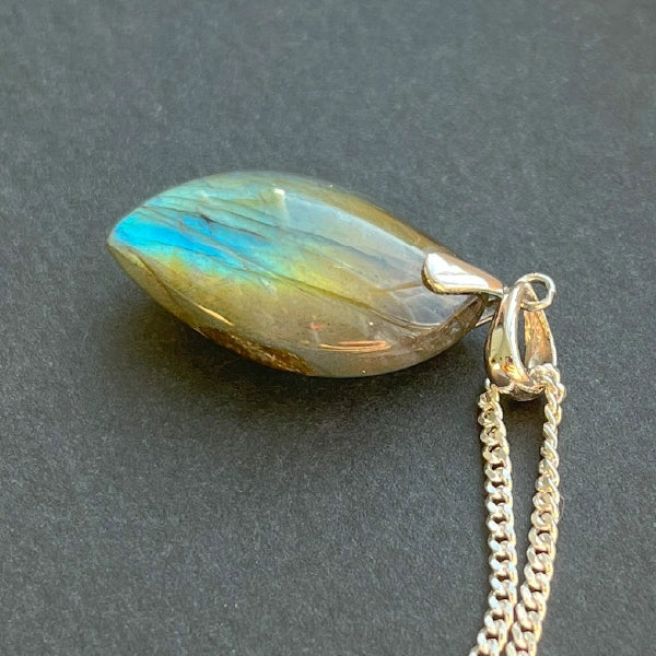 High-Grade Labradorite Pendant