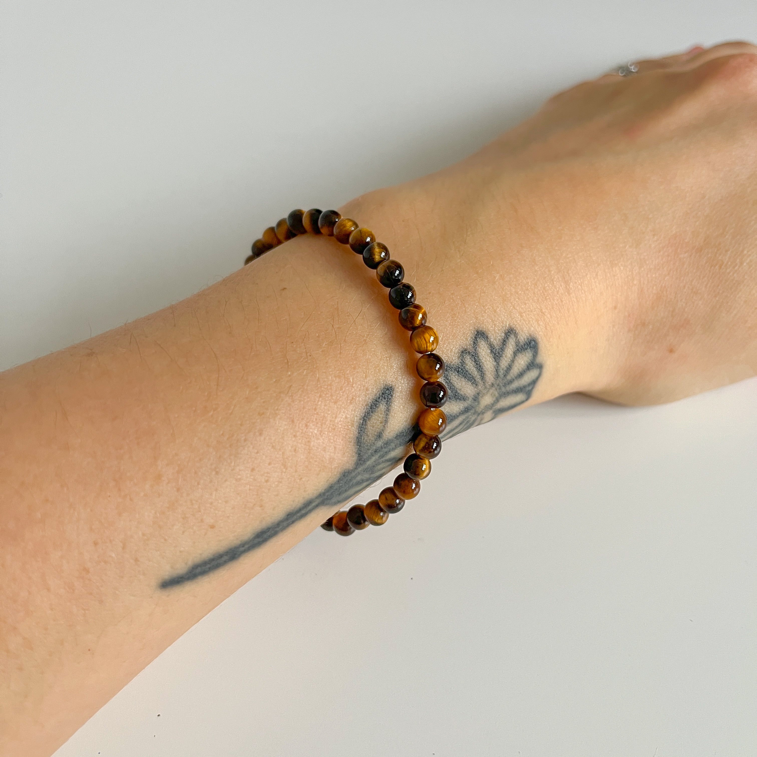 Gemstone 4mm Round Bead Bracelet