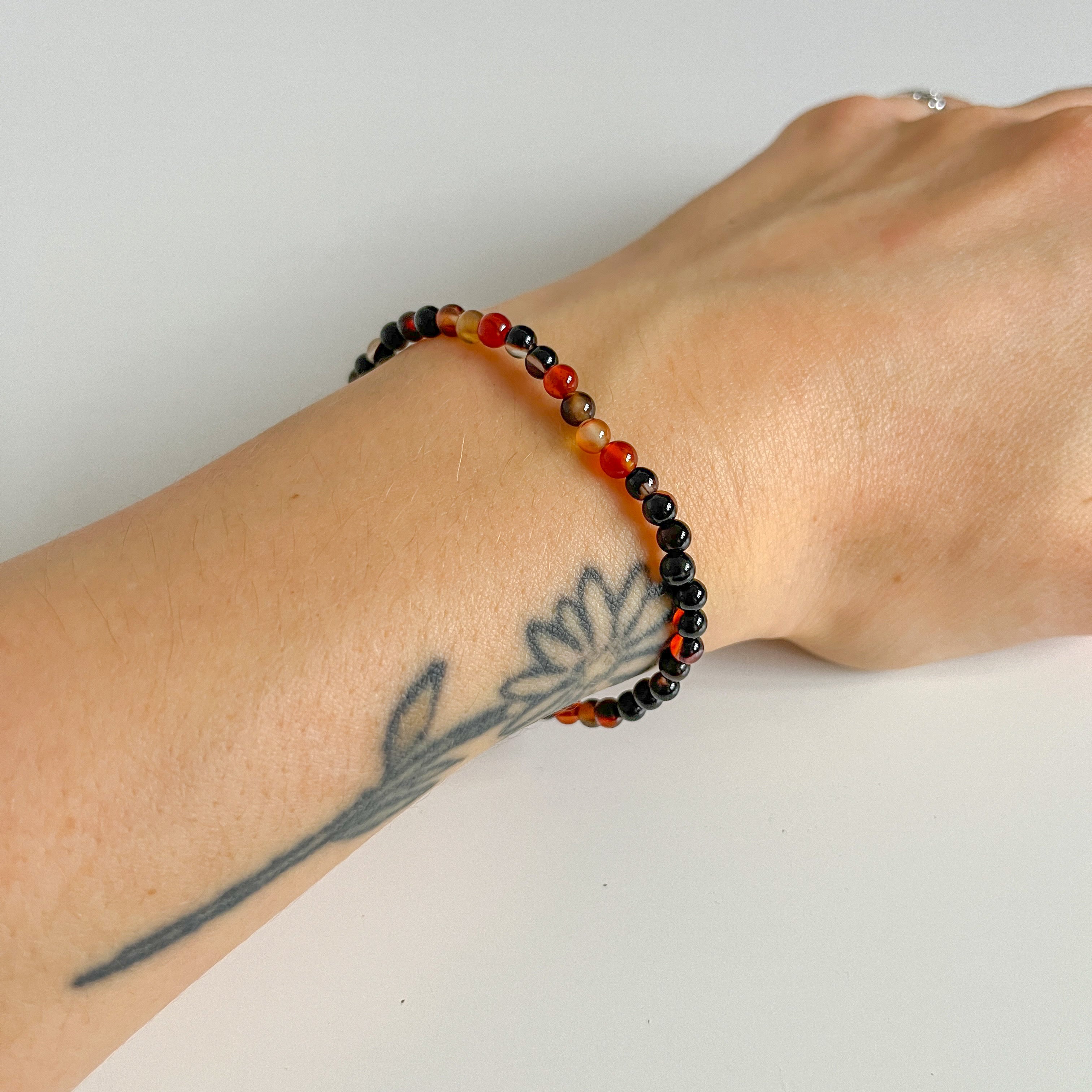 Gemstone 4mm Round Bead Bracelet